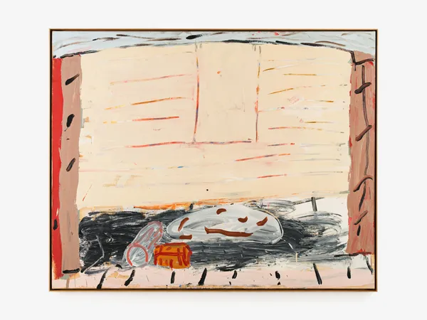 Roy Oxlade, Fireplace and Orange Log, 1984