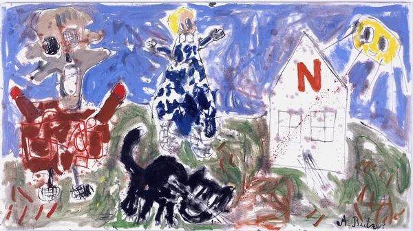 André Butzer, Untitled (mit N-Haus), 2007