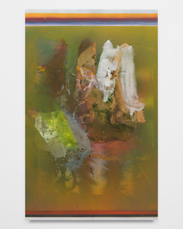 Liam Everett Untitled (unmade), 2023 Ink, oil, sand on linen 52 1/2 x 37 1/2 in 133.3 x 95.3 cm