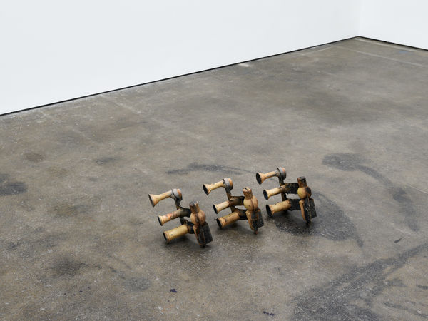 K.R.M. MOONEY STRIKE I-III, 2020 Cast bronze, olivine sand 30 x 12 x 10 in 76.2 x 30.5 x 25.4 cm