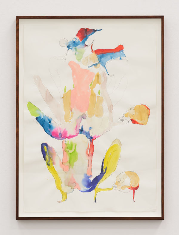 LIAM EVERETT UNTITLED (PECTEN), 2020 Signed and dated on verso Ink, salt, graphite and charcoal on Canson paper Paper: 33 1/8 x 23 3/8” Framed: 35 3/4" x 26"