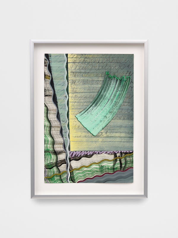 Alex Olson Untitled, 2023 Gouache on paper 10 x 7 in 25.4 x 17.8 cm Framed: 12 1/2 x 9 1/4 in 31.8 x 23.5 cm