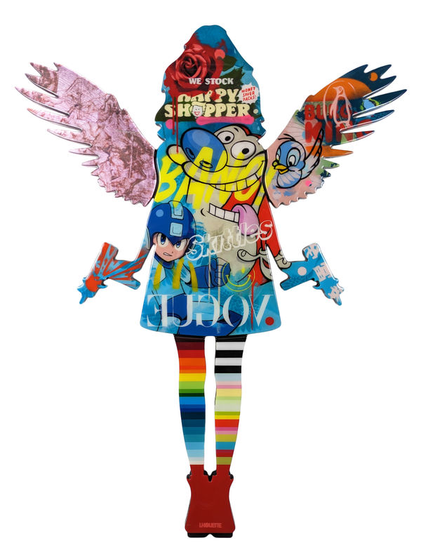 LHOUETTE, Angel Cake - Medium Pop Collage Wall Sculpture, 2023