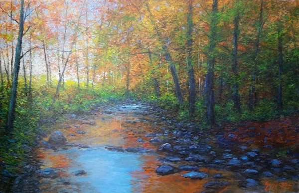 James Scoppettone, Mystic Creek In Autumn30x48