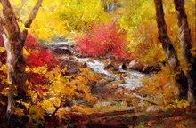 Eric Wallis, Brook & Autumn Trees