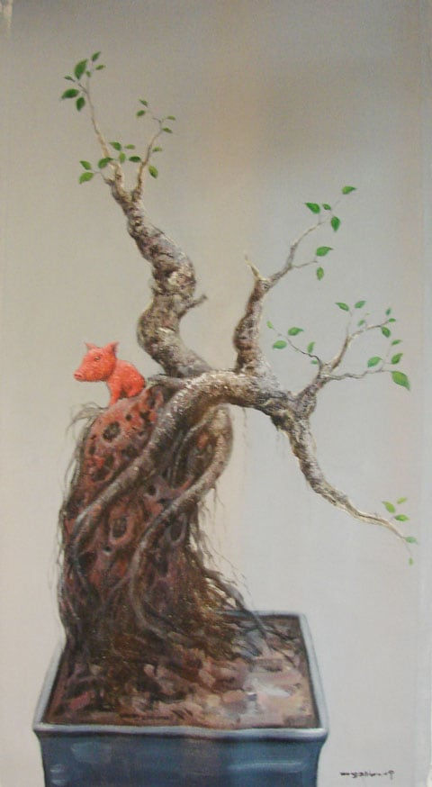 Wang ZhiWu, Solo Perch 47x24