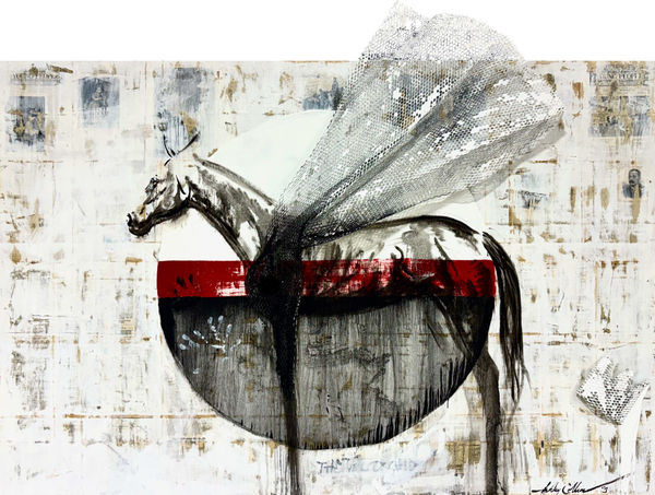 Ashley Collins, linen and steel