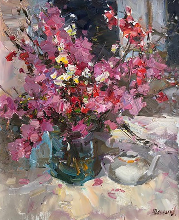 Alex Shabadei, Still Life with Red Pot