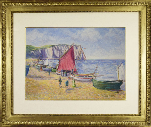 5 Generations of Camille Pissarro, Voile Rose à Étretat