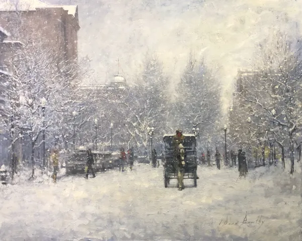 Dean Bowlby, Snowy Day on an Aspen Street