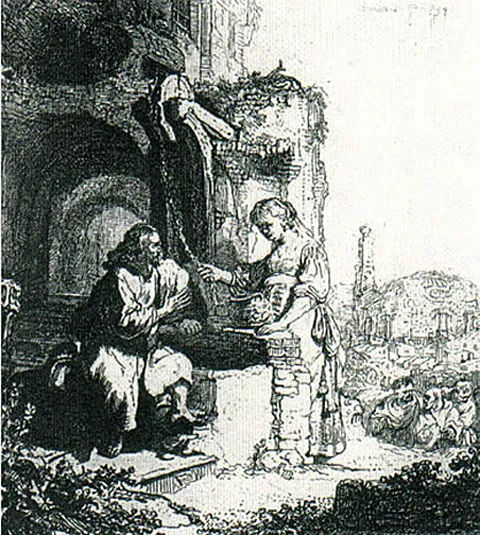 Rembrandt, Christ and the Woman of Samaria