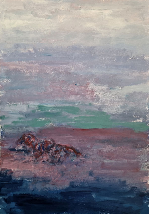 Zsolt Berszán, Remains (Body in the Field 2), 2022