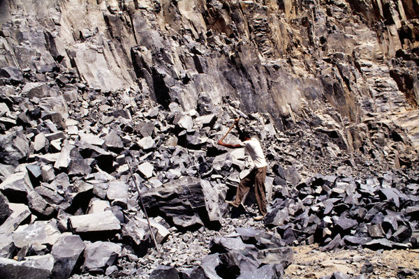 Ravi Agarwal Stone Quarry 1 South Gujarat (Down and Out Series), 1996-2000 Archival Photographic Prints on Hannamule Rag White 310gsm Archival Paper 50.8 x 76.2 cm 20 x 30 in Edition of 5 plus 2 artist's proofs