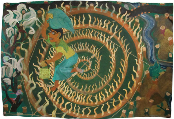 Rajkumar Untitled, 2017 Watercolour and acrylic on paper 71.1 x 106.7 cm 28 x 42 in