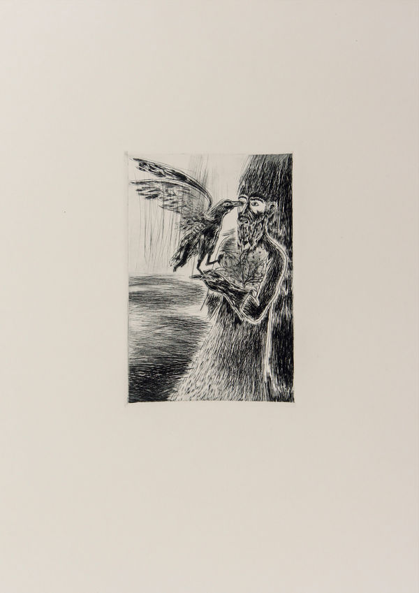 Madhu Das Exile in a Forest, 2021 Intaglio technique/Dry point on Fabriano Rosapina Paper 25 x 36 cm 9 7/8 x 14 1/8 in Edition of 10, 6/10 plus 2 AP