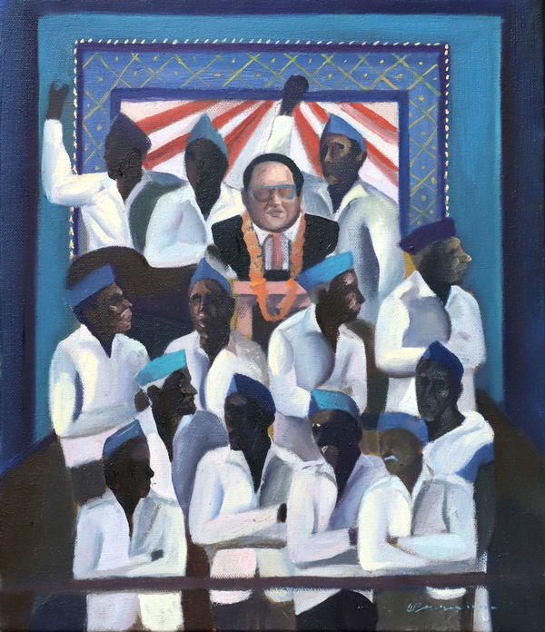 Vikrant Bhise Samata Sainik Dal 4, 2023 Oil on canvas 35.6 x 30.5 cm 14 x 12 in