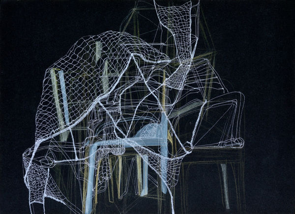 Vikrant Bhise Lockdown V, 2021 Gouache and Rotring pen on paper 21.6 x 27.9 cm 8 1/2 x 11 in