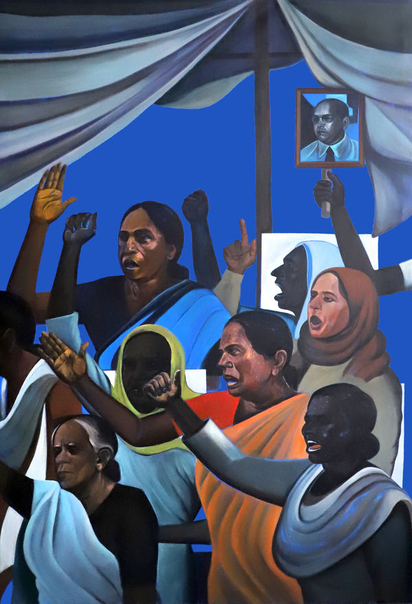 Vikrant Bhise From the Rising Protest series, 2022 Acrylic on canvas 180 x 120 cm 70 7/8 x 47 1/4 in