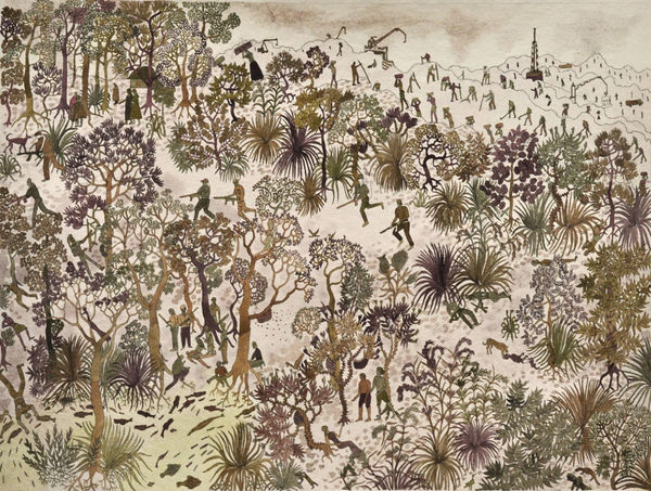 Gipin Varghese Commonly Caught Species, 2010 Acrylic on paper 50.8 x 71.1 cm 20 x 28 in