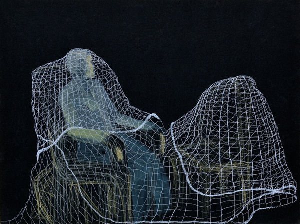 Vikrant Bhise Lockdown III, 2021 Gouache and Rotring pen on paper 21.6 x 27.9 cm 8 1/2 x 11 in