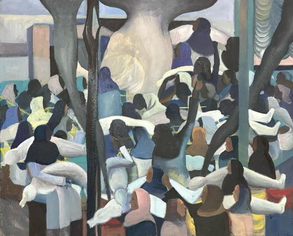 Vikrant Bhise Gaza Anarchy: Women & Children, 2023 Oil on canvas 45.7 x 61 cm 18 x 24 in