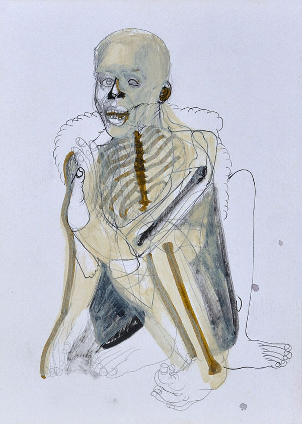 Vikrant Bhise Existence: Conflicts, Poverty 33, 2022 Gouache on paper 17.8 x 12.7 cm 7 x 5 in