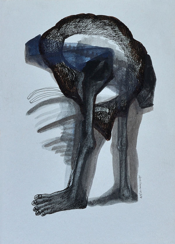 Vikrant Bhise Existence: Conflicts, Poverty 41, 2022 Gouache on paper 17.8 x 12.7 cm 7 x 5 in