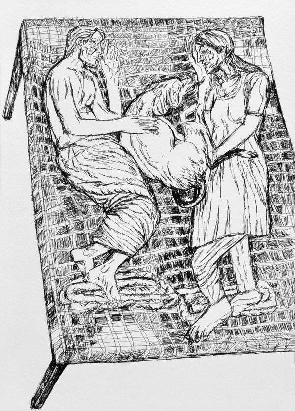 Vikrant Bhise Book of Baluta (9), 2022 Watercolour and pen on paper 21.6 x 27.9 cm 8 1/2 x 11 in