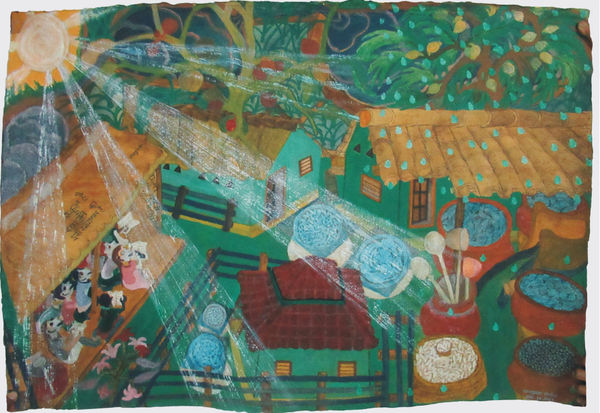 Rajkumar Untitled, 2017 Watercolour and acrylic on paper 71.1 x 106.7 cm 28 x 42 in