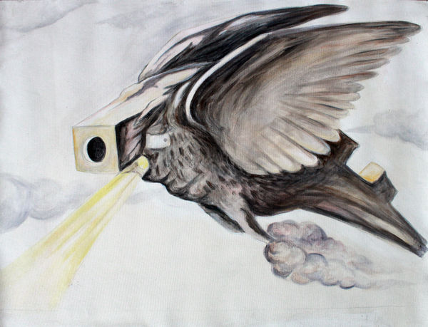 Prabhakar Pachpute Drone II, 2021 Acrylic and pencil on canvas 57.5 x 72 cm 22 5/8 x 28 3/8 in