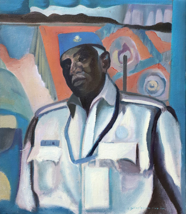 Vikrant Bhise Samata Sainik Dal 3, 2023 Oil on canvas 35.6 x 30.5 cm 14 x 12 in