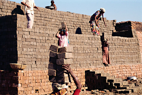 Ravi Agarwal Women at Brick Kiln II South Gujarat (Down and Out Series), 1996-2000 Archival Photographic Prints on Hannamule Rag White 310gsm Archival Paper 50.8 x 76.2 cm 20 x 30 in Edition of 5 plus 2 artist's proofs