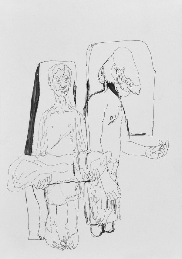 Vikrant Bhise Book of Baluta (7), 2022 Watercolour and pen on paper 21.6 x 27.9 cm 8 1/2 x 11 in