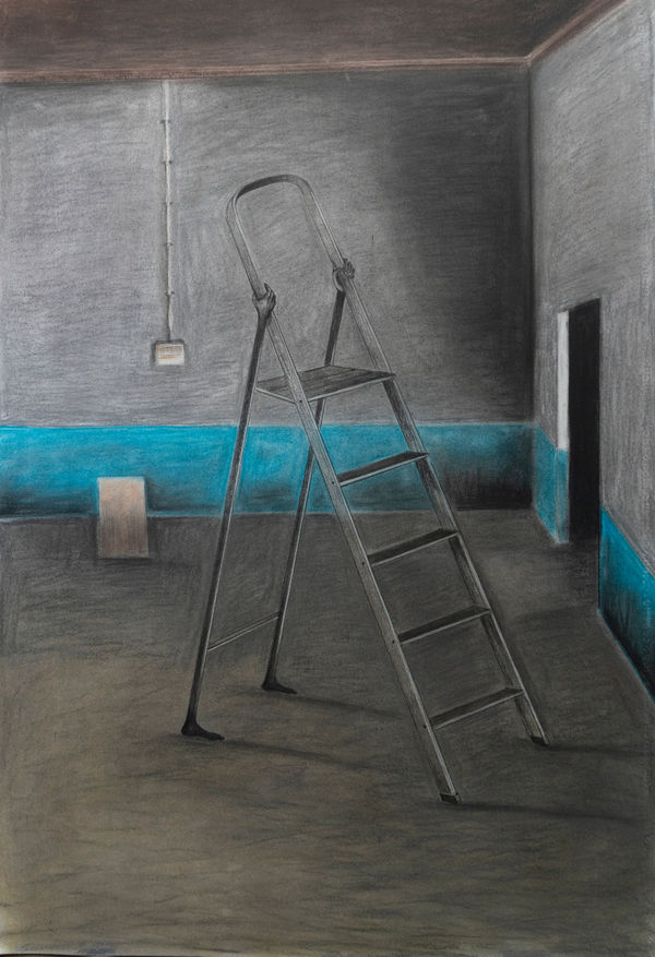 Birender Yadav Life Tools 5, 2021 Charcoal and Soft Pastel 109 x 73 cm 42 7/8 x 28 3/4 in