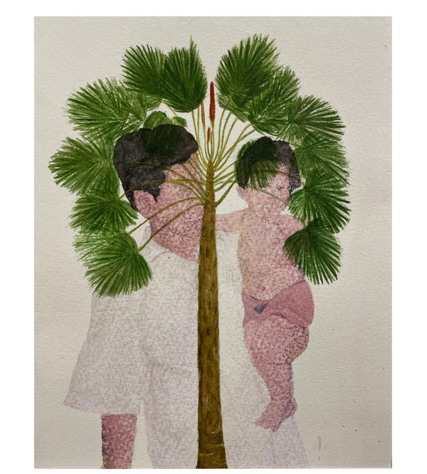 Dola Shikder Myths of belonging (series), 2024 Benzene print and watercolour on acid free paper 17.8 x 21.6 cm 7 x 8 1/2 in