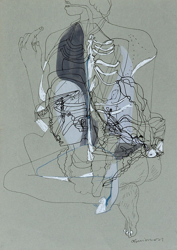 Vikrant Bhise Existence: Conflicts, Poverty 63, 2022 Gouache on paper 17.8 x 12.7 cm 7 x 5 in