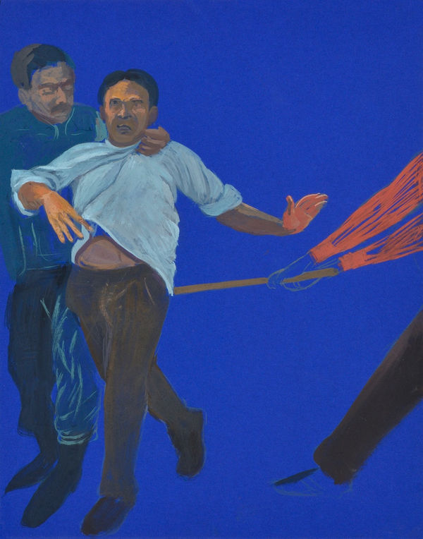 Vikrant Bhise Protest II, 2023 Gouache on paper 22.9 x 17.8 cm 9 x 7 in