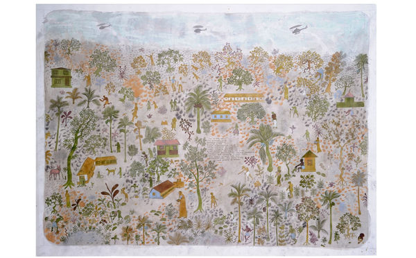 Gipin Varghese Commonly Caught Species, 2010 Acrylic on canvas 236 x 172 cm 92 7/8 x 67 3/4 in