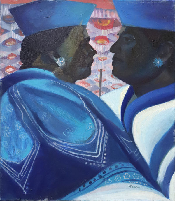 Vikrant Bhise Samata Sainik Dal 1, 2023 Oil on canvas 35.6 x 30.5 cm 14 x 12 in