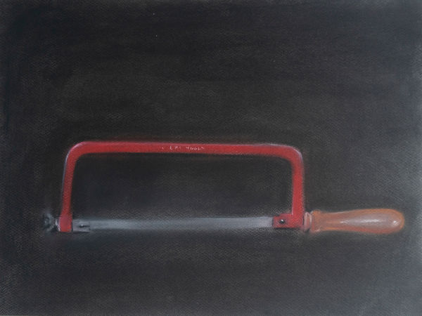Birender Yadav Life Tools 2, 2021 Charcoal and Soft Pastel 35 x 48 cm 13 3/4 x 18 7/8 in