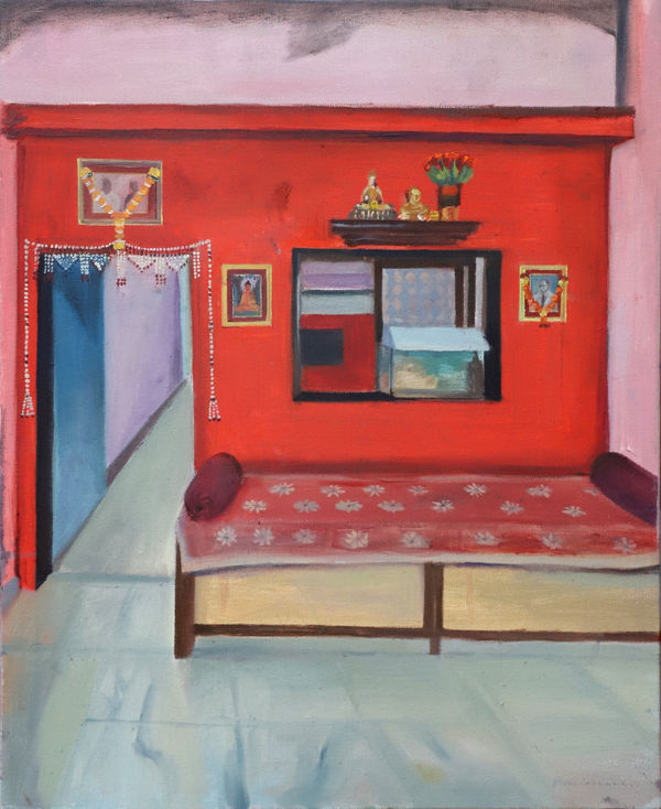 Vikrant Bhise My Home, 2023 Oil on canvas 61 x 45.7 cm 24 x 18 in