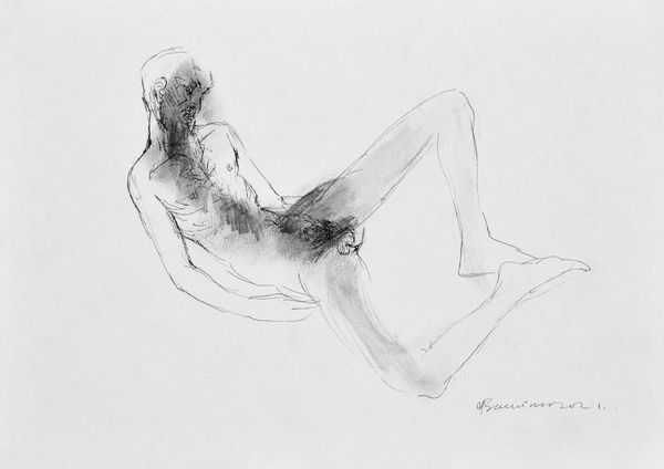 Vikrant Bhise Reclining Labour Body I, 2023 Charcoal and ink on paper 29.7 x 21.1 cm 11 3/4 x 8 1/4 in