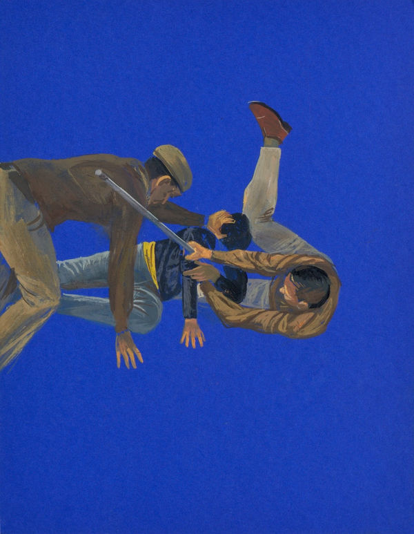 Vikrant Bhise Protest V, 2023 Gouache on paper 22.9 x 17.8 cm 9 x 7 in