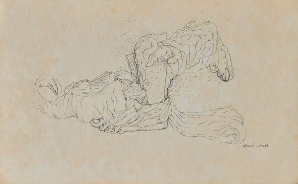 Vikrant Bhise Sanitary Workers I (09), 2022-23 Pen on paper 14 x 21.6 cm 5 1/2 x 8 1/2 in