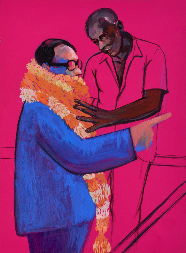 Vikrant Bhise Portraits of Dr. B. R. Ambedkar IV, 2023 Gouache on paper 22.9 x 16.5 cm 9 x 6 1/2 in