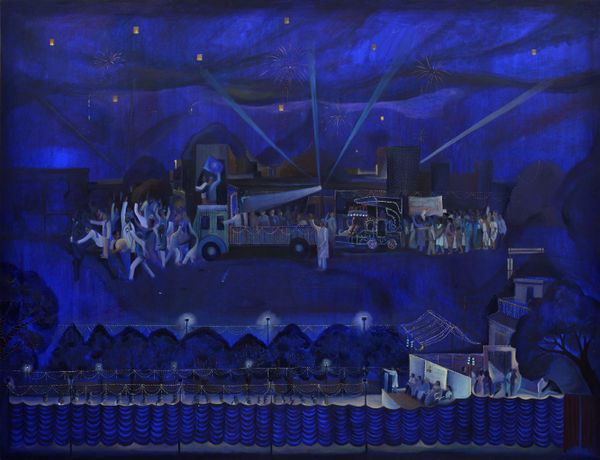 Vikrant Bhise Jayanti, 2023 Oil on canvas 72 x 96 inches