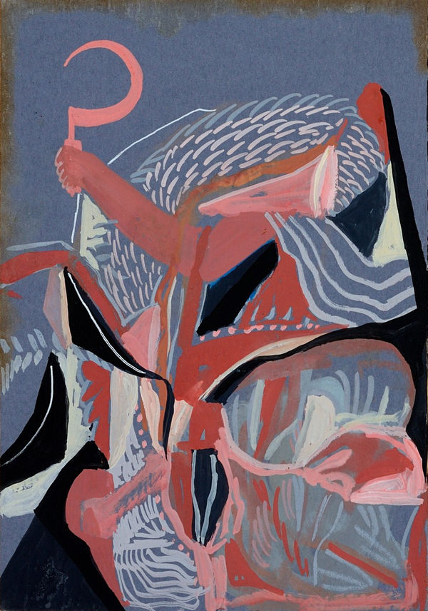 Vikrant Bhise Existence: Conflicts, Poverty 04, 2022 Gouache on paper 17.8 x 12.7 cm 7 x 5 in