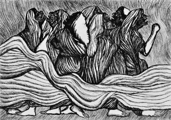 Vikrant Bhise Struggle (4), 2023 Ink pen on paper 21.1 x 29.7 cm 8 1/4 x 11 3/4 in