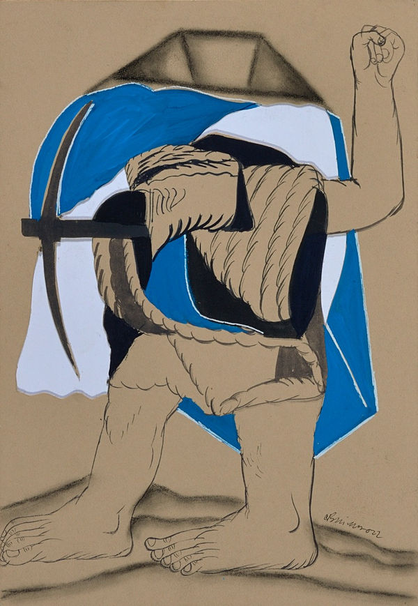 Vikrant Bhise Existence: Conflicts, Poverty 08, 2022 Gouache on paper 17.8 x 12.7 cm 7 x 5 in