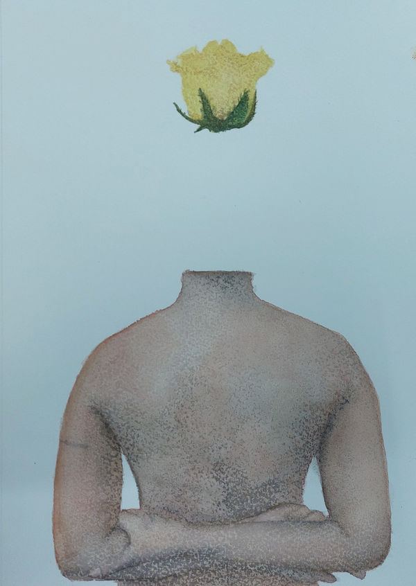 Dola Shikder Untitled - XIII, 2024 Benzene transfer and watercolour on acid-free paper 29.2 x 21.6 cm 11 1/2 x 8 1/2 in